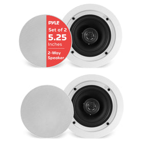Pyle front view of flush-mount speaker showing clean, low-profile look and discreet install benefit