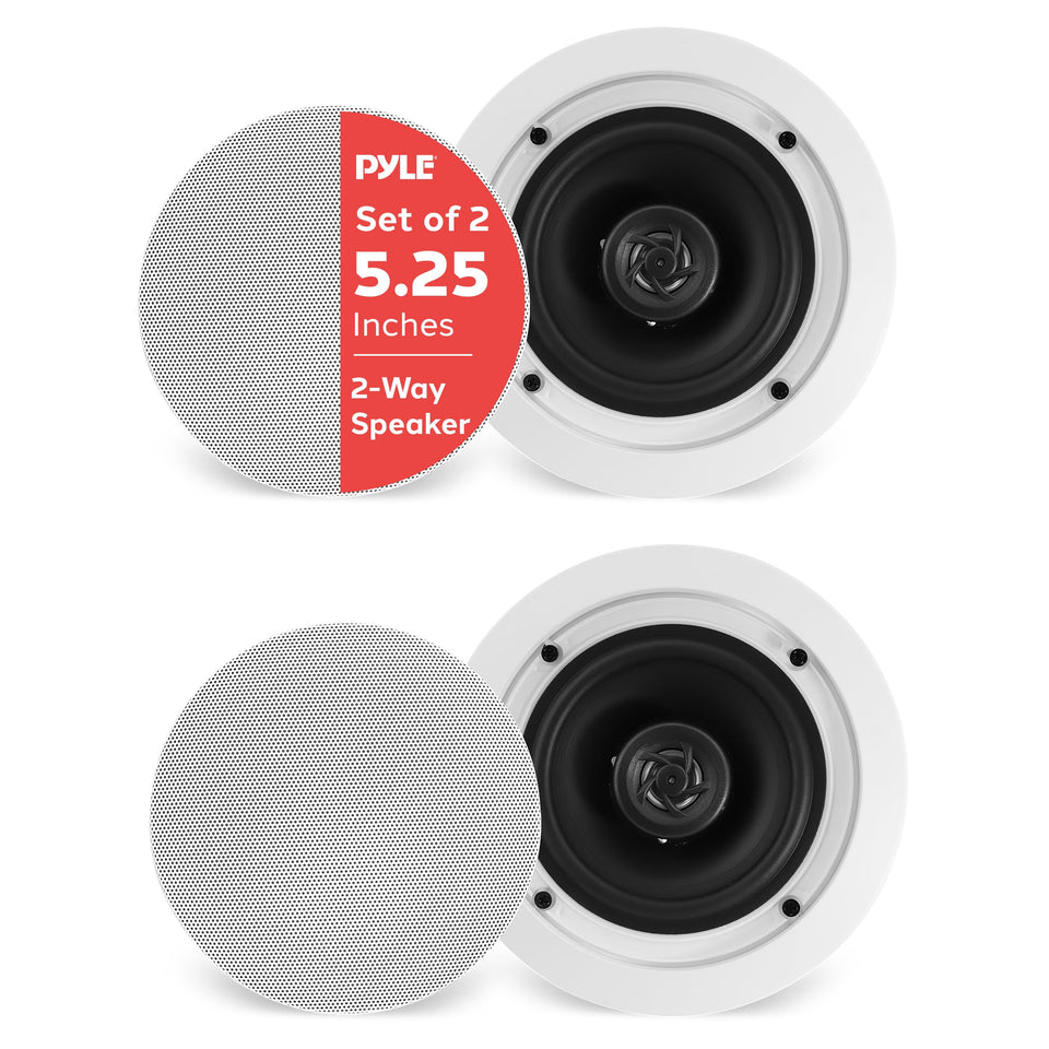 Pyle front view of flush-mount speaker showing clean, low-profile look and discreet install benefit