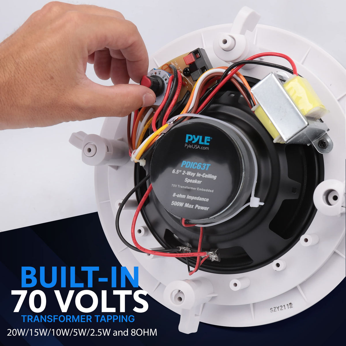 Pyle PDIC63T installed in a living room ceiling showing unobtrusive audio integration