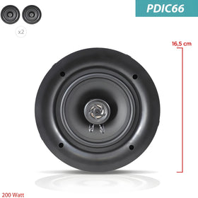 Pyle PDIC66 round and square grills included for flexible aesthetics