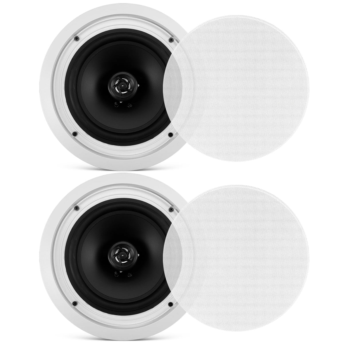 Pyle PDIC80T 8-inch ceiling speaker front view for immersive stereo sound in any room