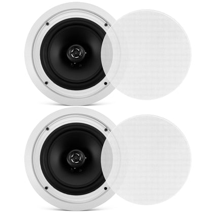 Pyle PDIC80T 8-inch ceiling speaker front view for immersive stereo sound in any room