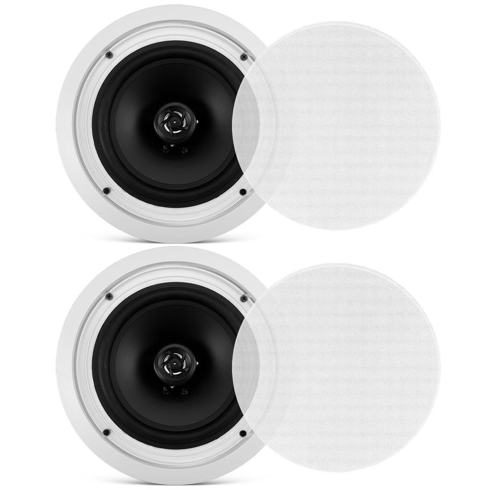 Pyle PDIC80T 8-inch ceiling speaker front view for immersive stereo sound in any room