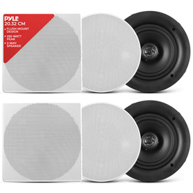 Pyle PDIC86 8-inch ceiling speaker pair installed flush for clean, space-saving stereo in any room.