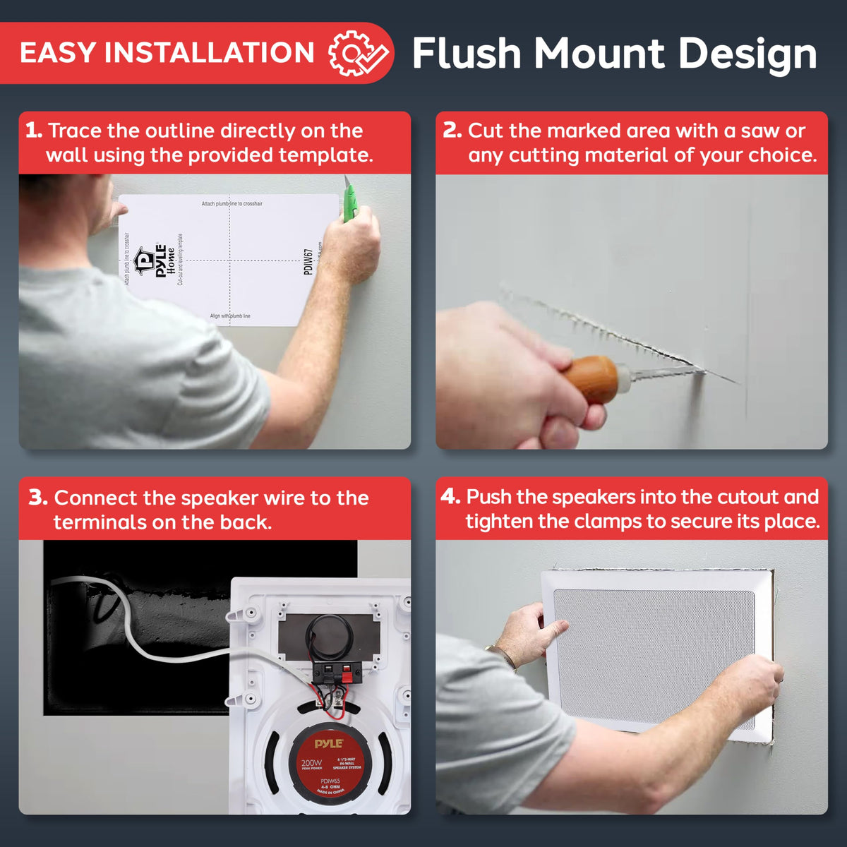 Pyle PDIW65 installed in ceiling showing discreet built-in audio benefit