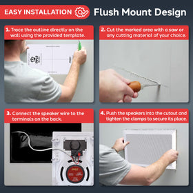 Pyle PDIW65 installed in ceiling showing discreet built-in audio benefit