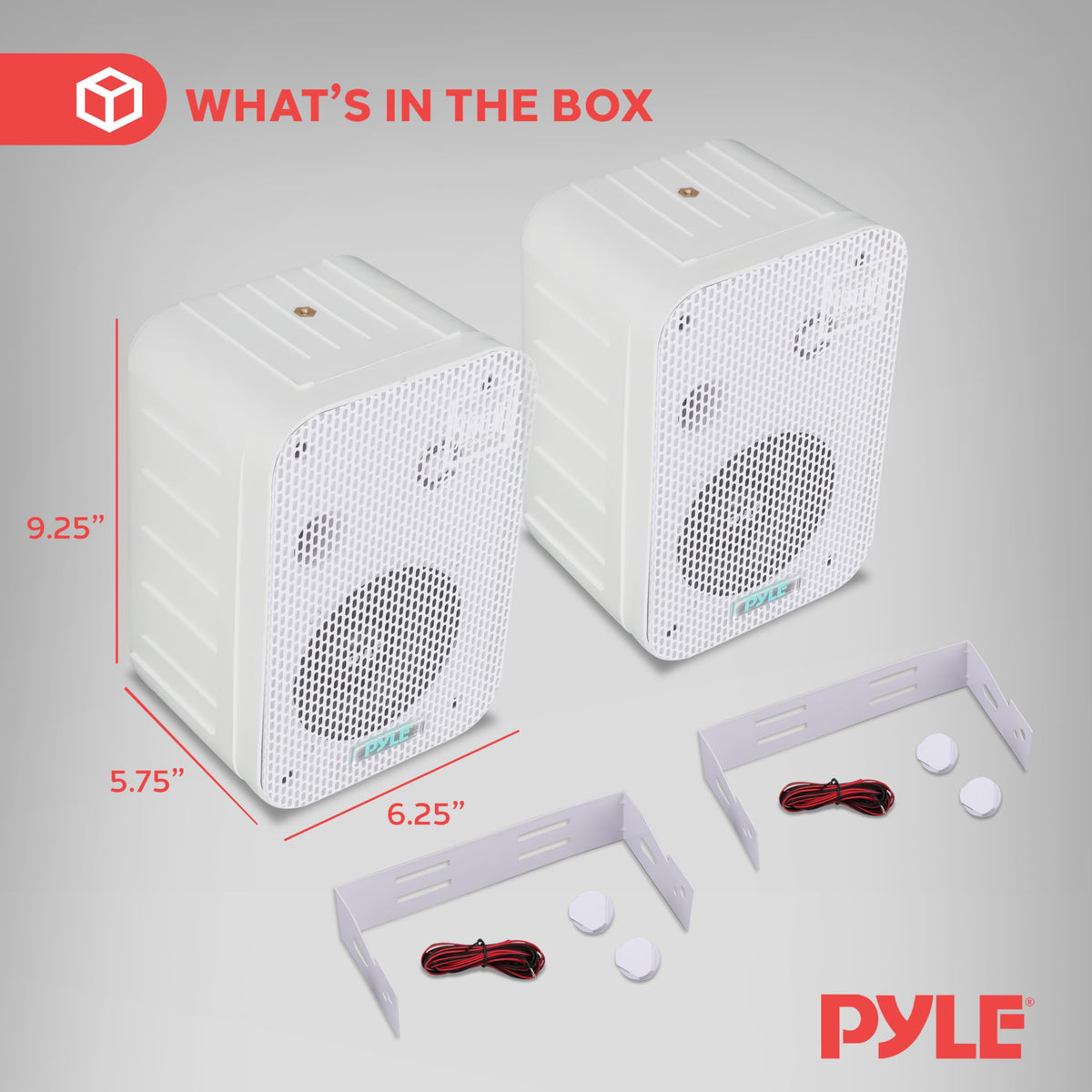 Pyle PDWR40W wall mount setup ready for versatile indoor or outdoor placements