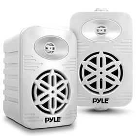 Pyle PDWR45WT front view showing grille and clean aesthetic for versatile placement
