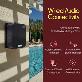Bass reflex vent visible for enhanced bass response in PDWR50B