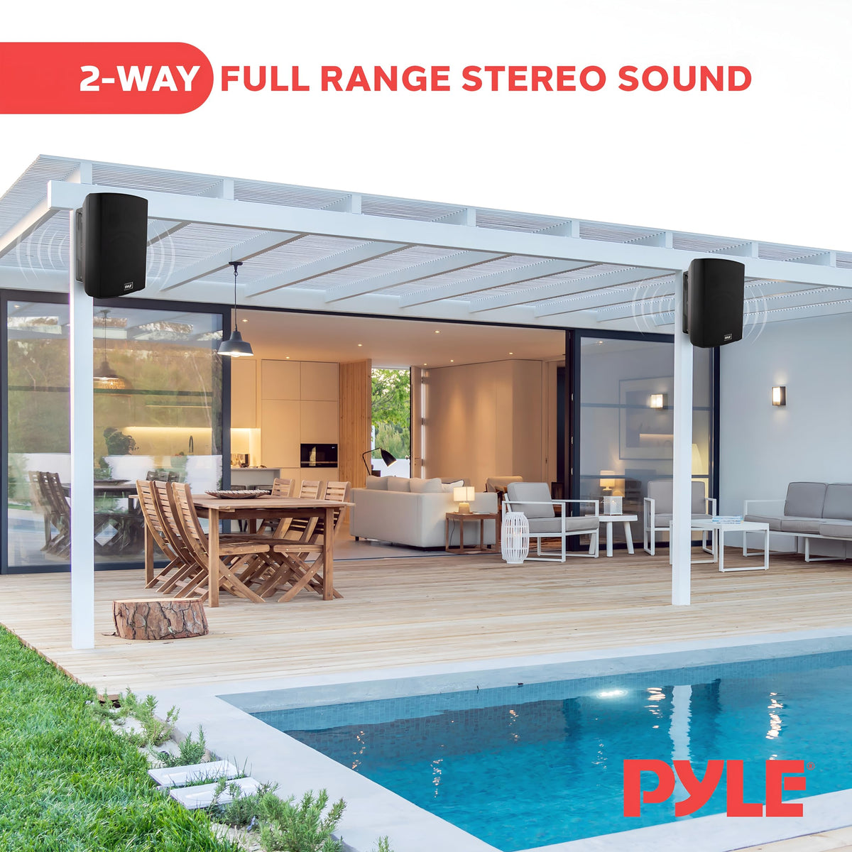 Pyle PDWR52BTBK five-point-two-five-subwoofer-tweeter delivers rich bass and clear highs.