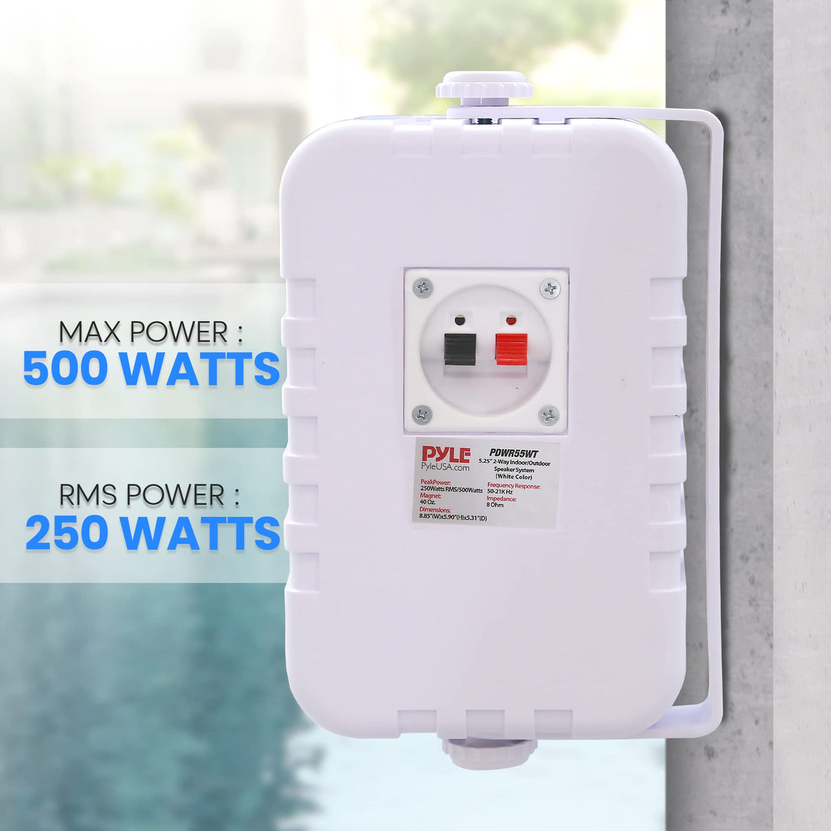 PDWR55WT quick-connect terminals for easy wiring