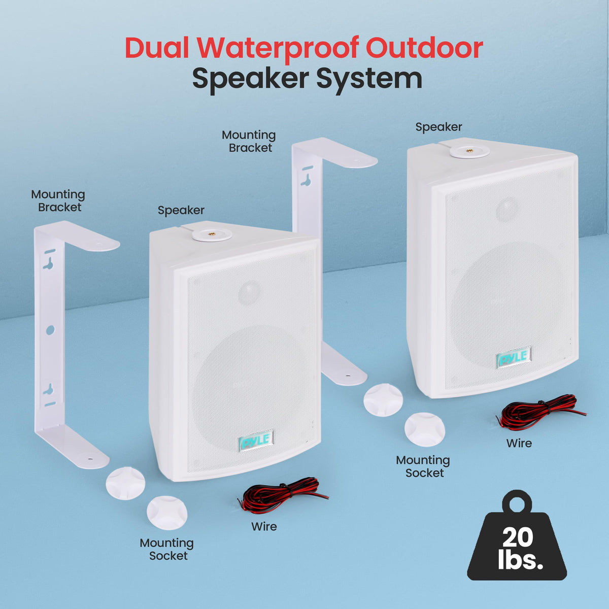 Pyle PDWR63 durable hardware withstands outdoor conditions