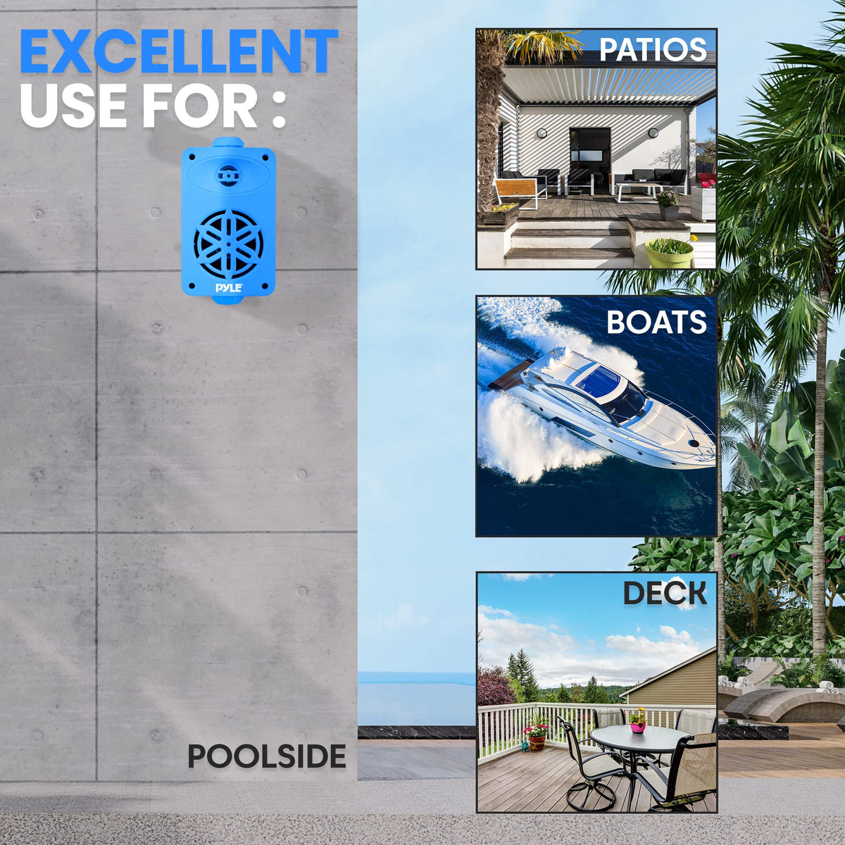 Pyle included brackets, cables, and power adapter for quick installation convenience