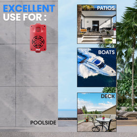 Pyle PDWRBT36RD quick-connect terminals simplify wiring during setup