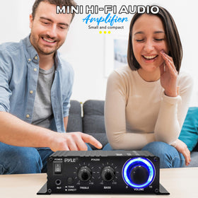Pyle PFA200 hooked to smartphone and speakers for flexible playback