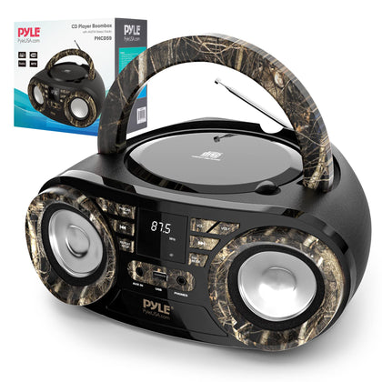 Pyle PHCD59 front view showing speakers and controls for versatile playback