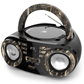 Pyle PHCD59 with included AC/DC cord and manual showing ready-to-use setup