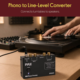 Pyle phono preamp headphone output enables private listening with comfort