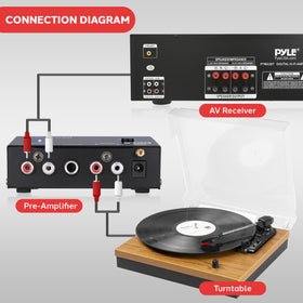 Pyle phono preamp 12V adapter, reliable power for steady performance.