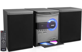 Pyle PHSKR24 front view with 60W output and CD slot.