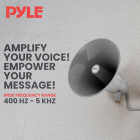 Pyle PHSP131T thirteen-point-five-inch dimensions fit compact indoor/outdoor spaces.