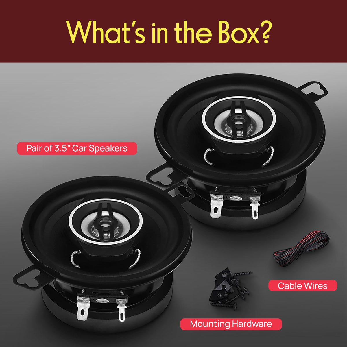 Pyle PL31BK 2-Way speaker cone and magnet detail highlights durable poly cone for long lasting performance.