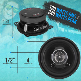 Pyle speaker cone and butyl rubber surround close-up highlighting durable construction