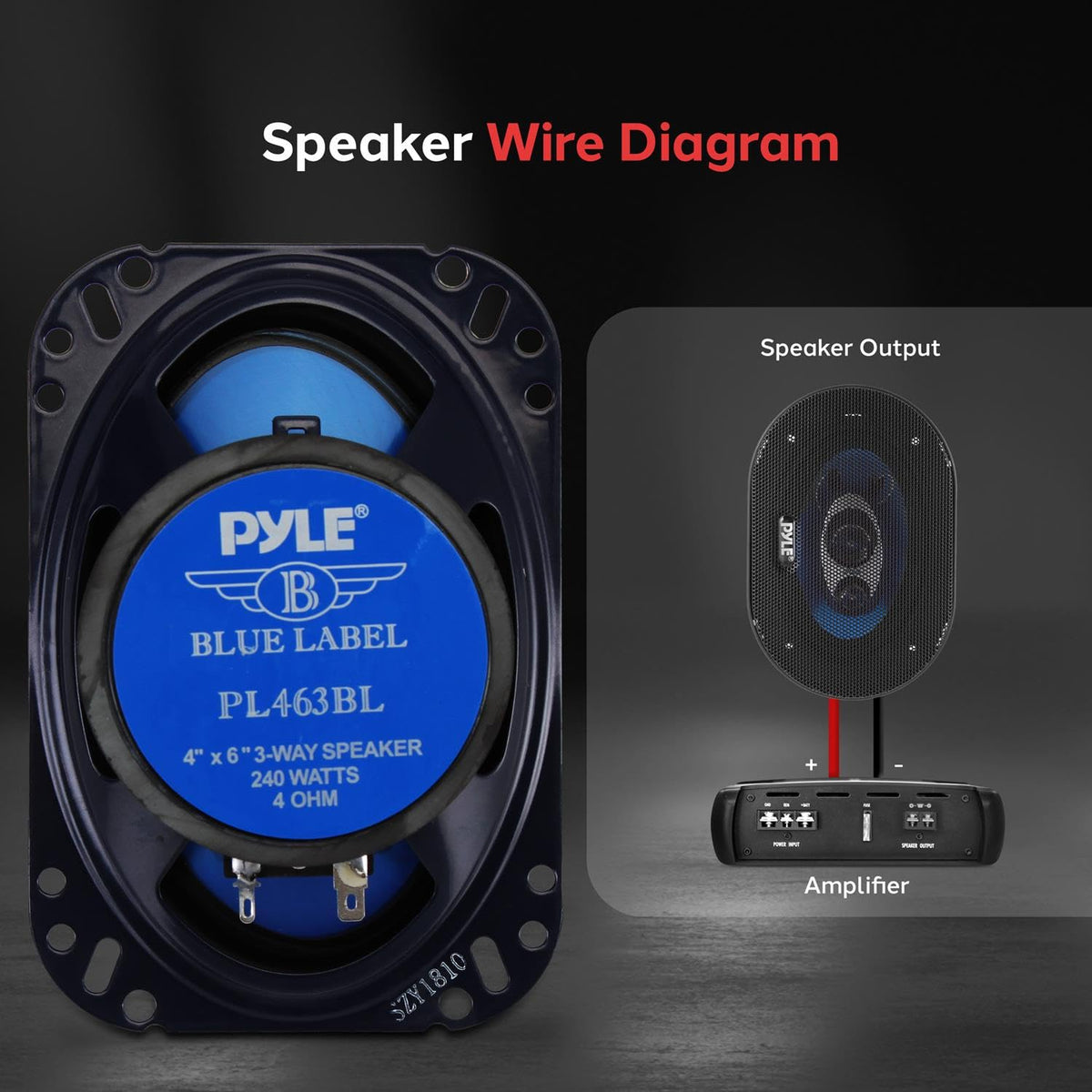 Pyle PL463BL 20 oz magnet structure for durable power handling