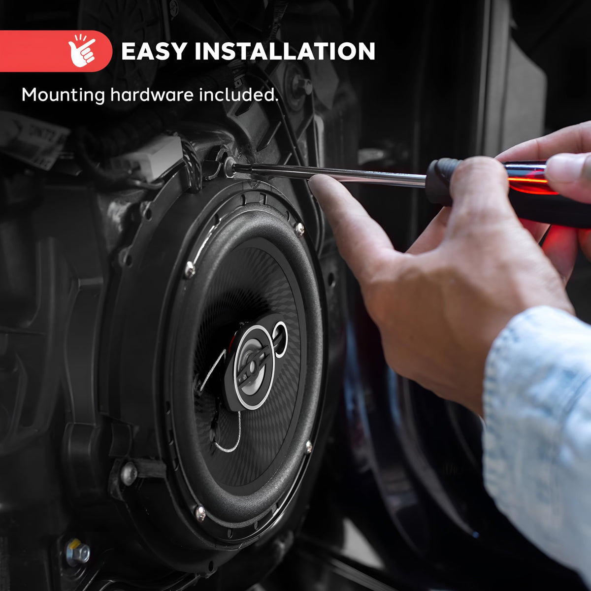 Pyle included accessories and packaging for quick, hassle-free installation