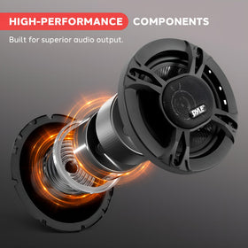 Pyle tweeter and midrange detail showing components for clearer highs and vocals