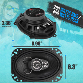 Pyle PL6183BK cone close-up highlighting poly injection cone for tight bass