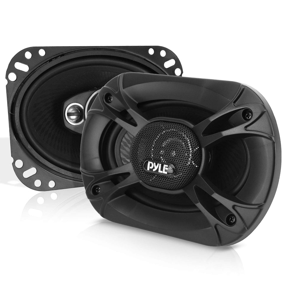 Pyle PL6183BK front view showing speaker face and grille for clearer audio