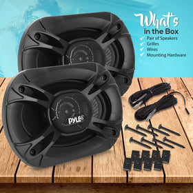 Pyle PL6183BK lifestyle in car audio environment showing improved sound quality