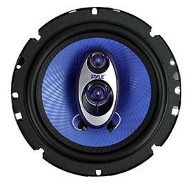 Pyle PL63BL blue butyl rubber surround close-up for durability and long-lasting listening.