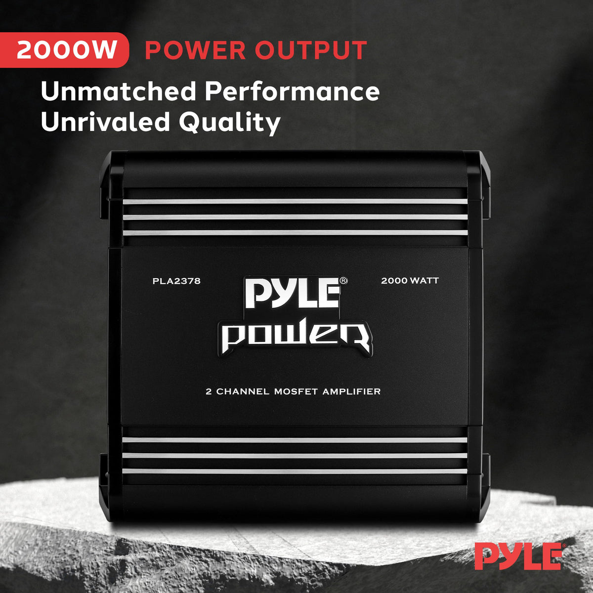 Pyle PLA2378 back panel with silver RCA ports for minimal signal loss