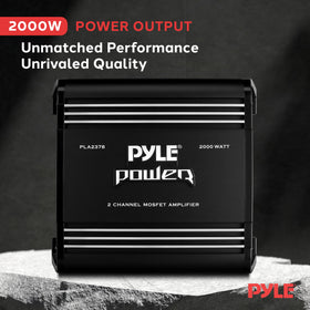 Pyle PLA2378 back panel with silver RCA ports for minimal signal loss