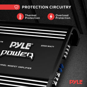 Pyle PLA2378 MOSFET PWM power supply delivers clean, distortion-free signals