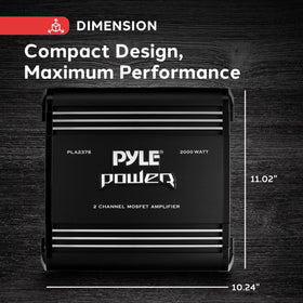 Pyle PLA2378 slim design fits tight dashboards and compact spaces