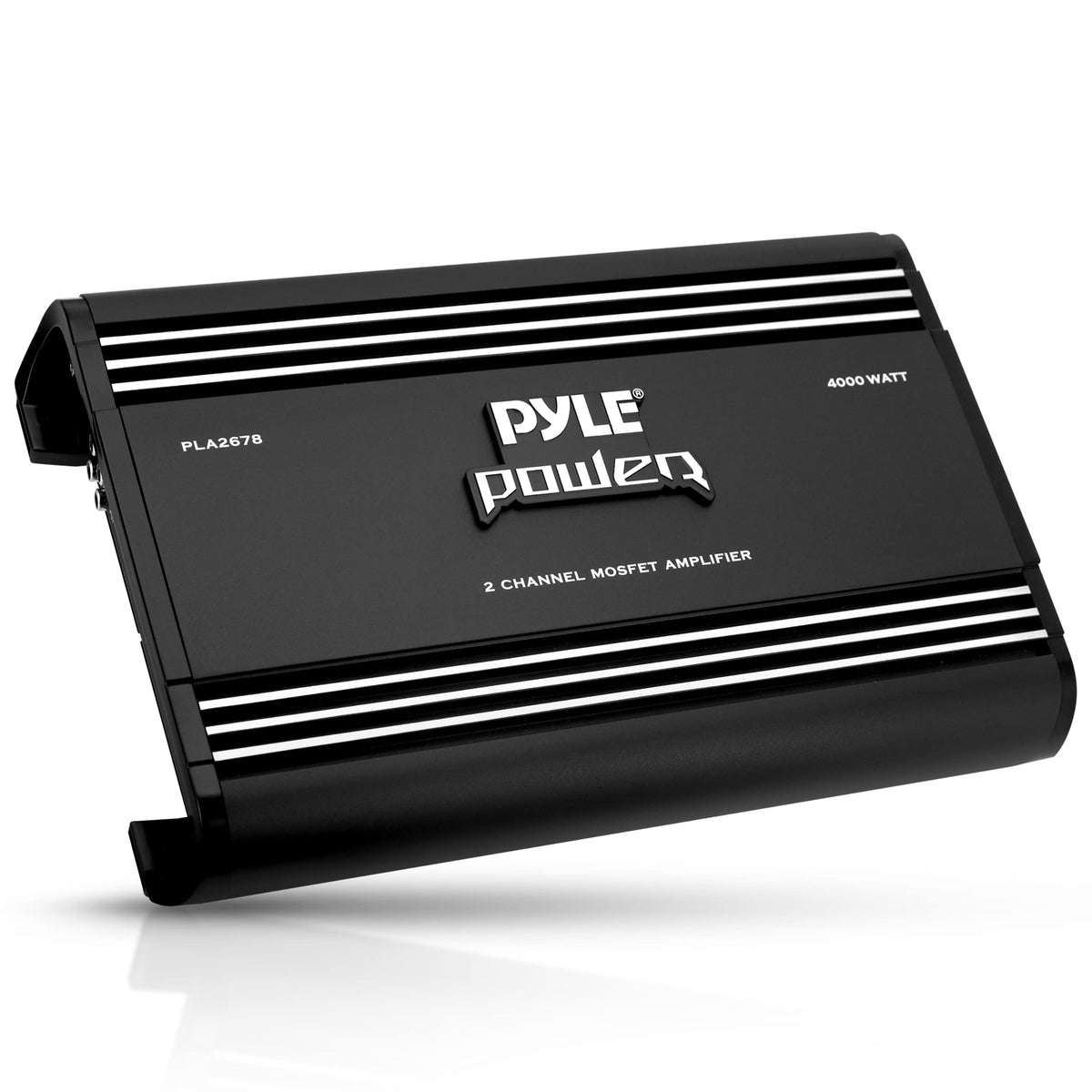 Pyle PLA2678 amplifier top view showing compact build for easy car install