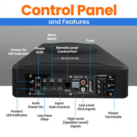PLBX8A built-in amplifier provides clean bass with minimal setup.