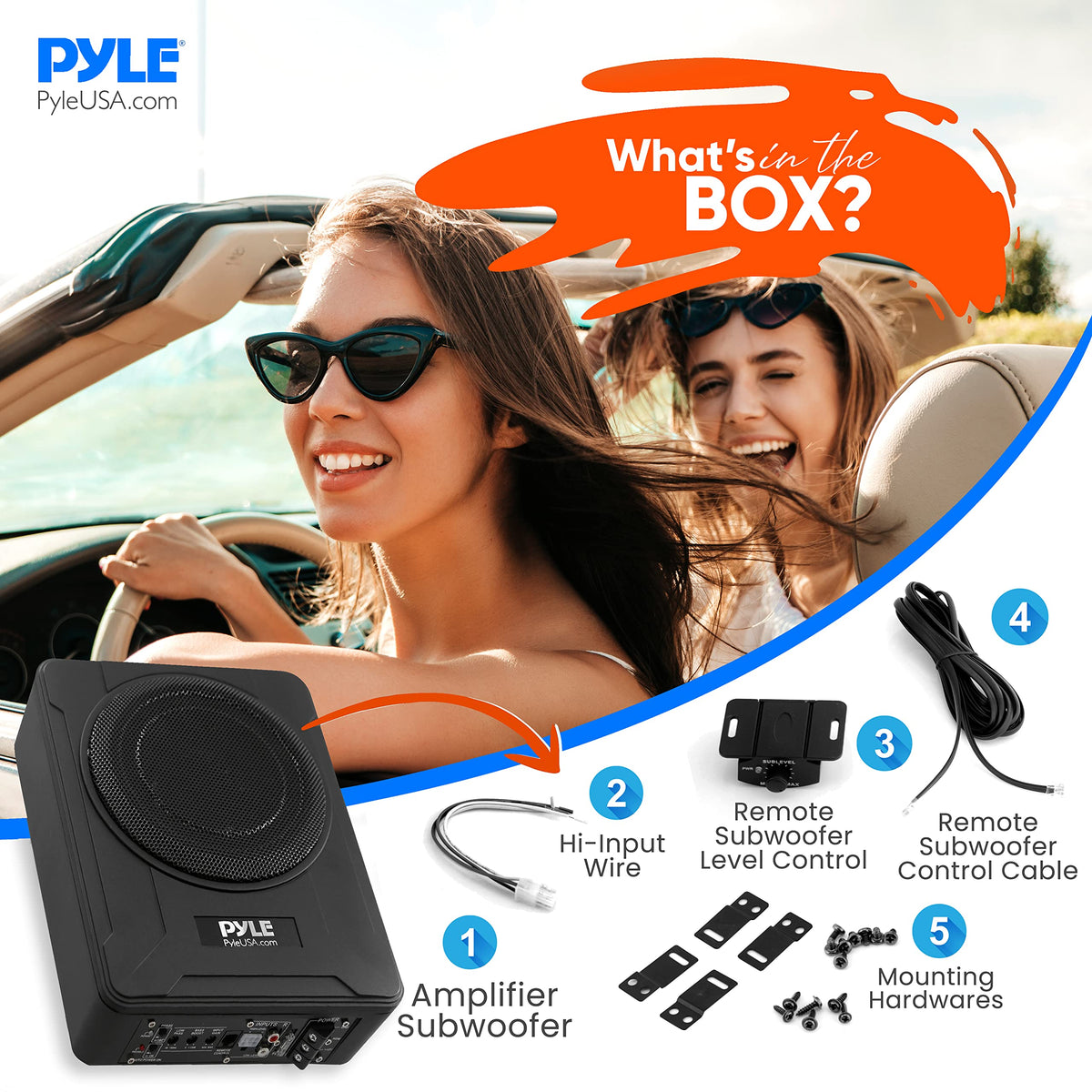 Pyle PLBX8A compact 12.8 x 9.5 x 3 inch dimensions for easy fit.