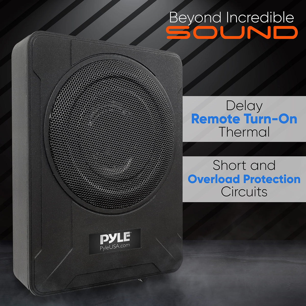 Pyle PLBX8A low-level input uses RCA for a clean signal path.