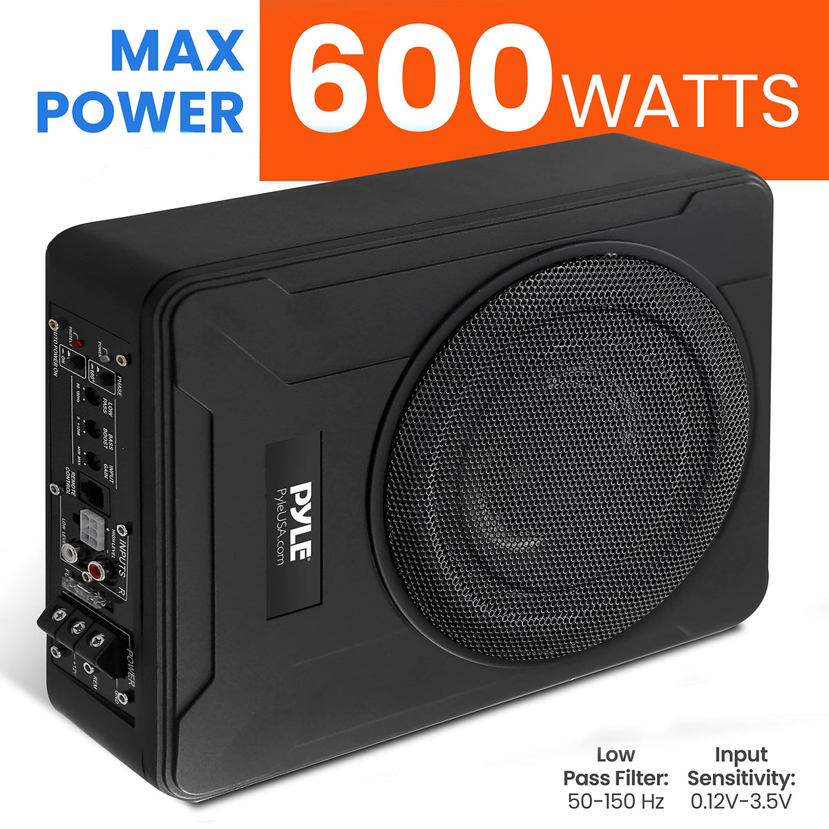 PLBX8A remote bass boost lets you dial depth from the driver seat.