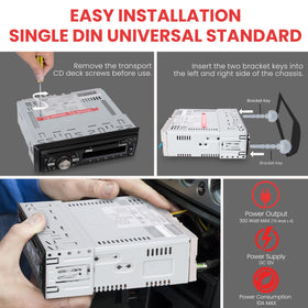 Pyle PLCD43BTM remote control offers passenger convenience and quick access