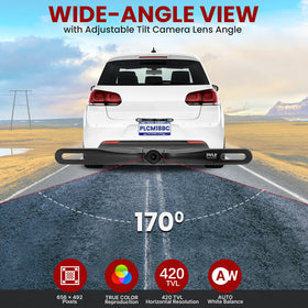 Pyle PLCM18BC tilt-adjustable lens for customizable rear view angle