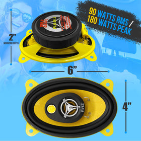 Pyle PLG46.3 tweeter and 0.5" neodymium mid dome detail for clearer highs and mids