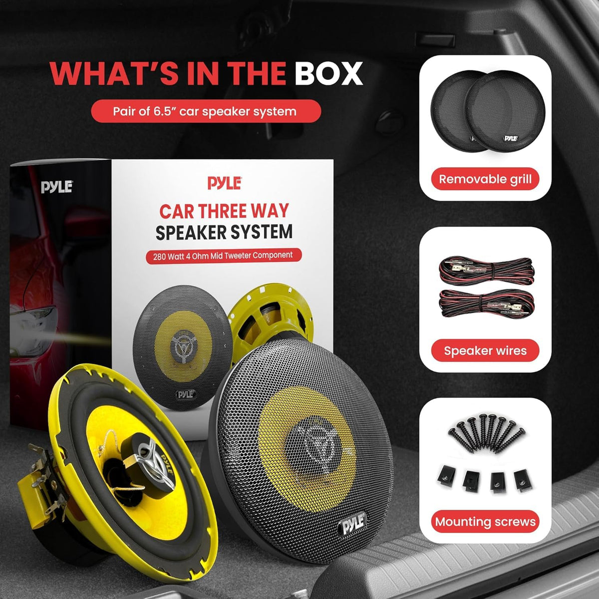Pyle PLG6.3 butyl rubber surround enhances longevity