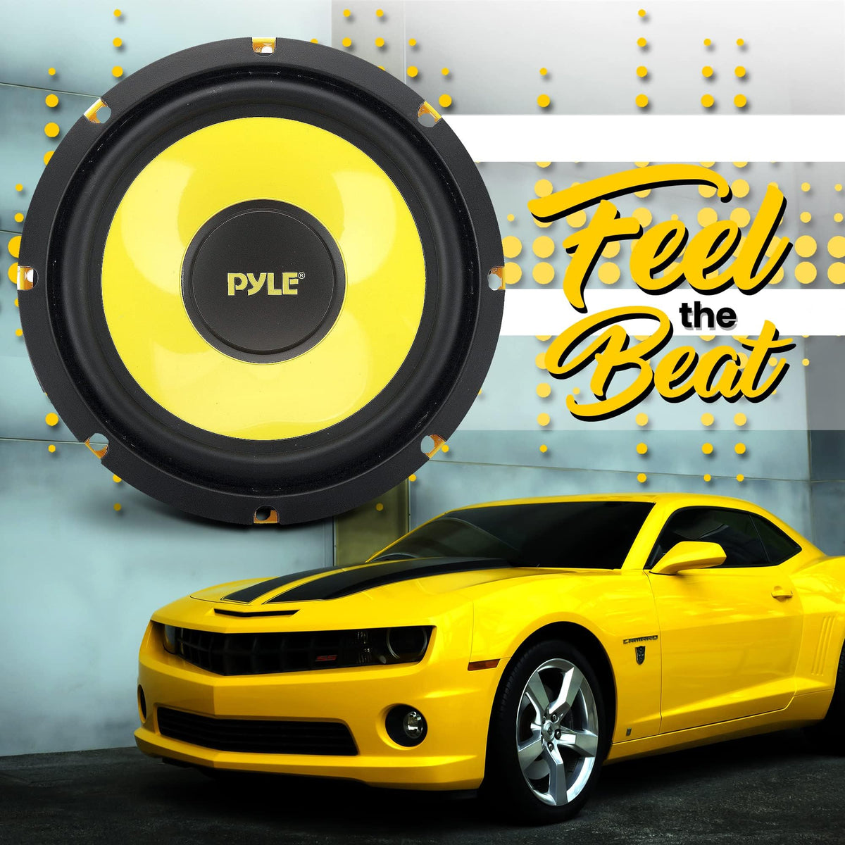 Pyle PLG81 basket and butyl surround detail, resists fatigue for longevity