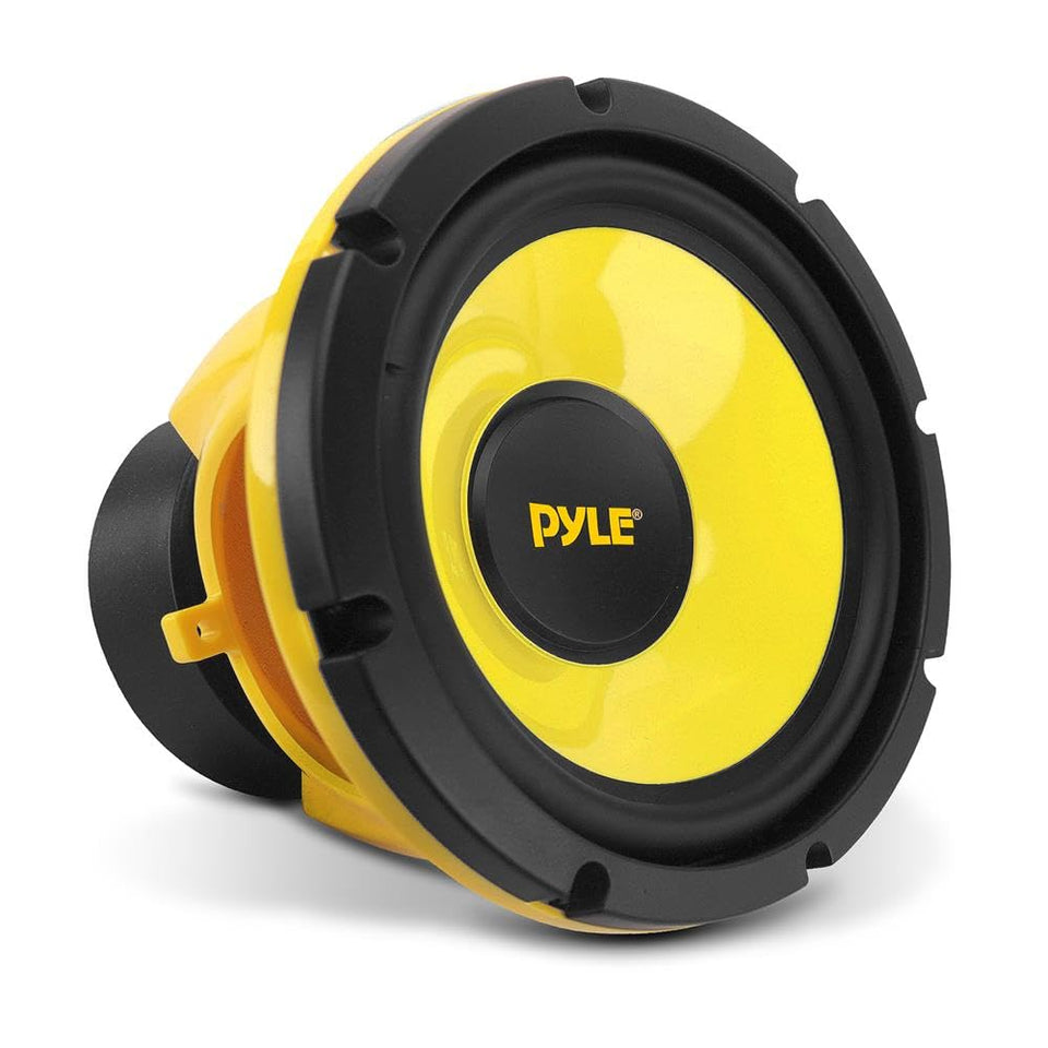 Pyle PLG81 front view showing cone and frame, improves midbass clarity