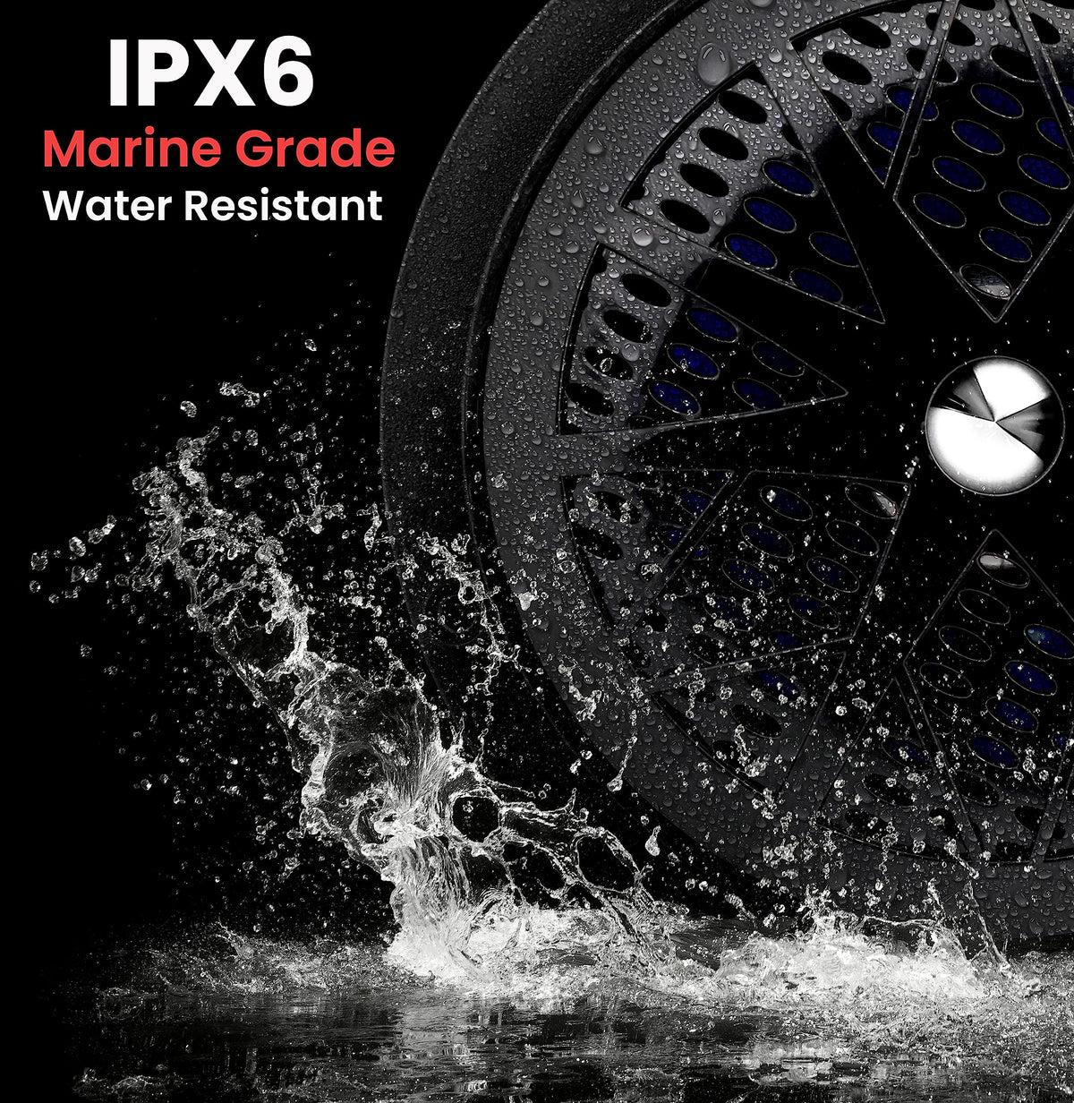 Pyle PLMR51B low-profile mount fits tight spaces on boats and off-road vehicles.